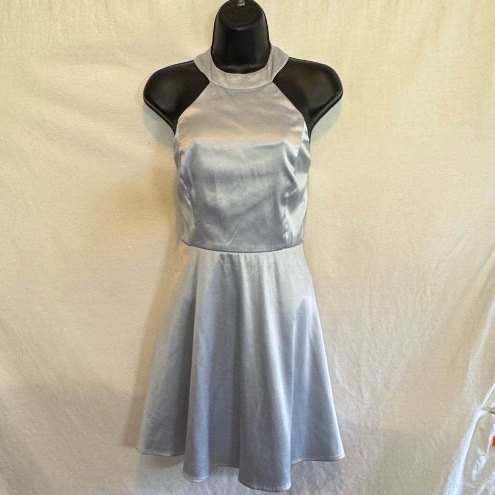 E-1 Lulu’s Silver Lined Backless Sleeveless MIDI Summer Dress Size M
